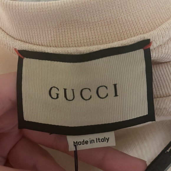 Gucci sweatshirt/crewneck, size small, cream/ light salmon colour - Picture 10 of 13